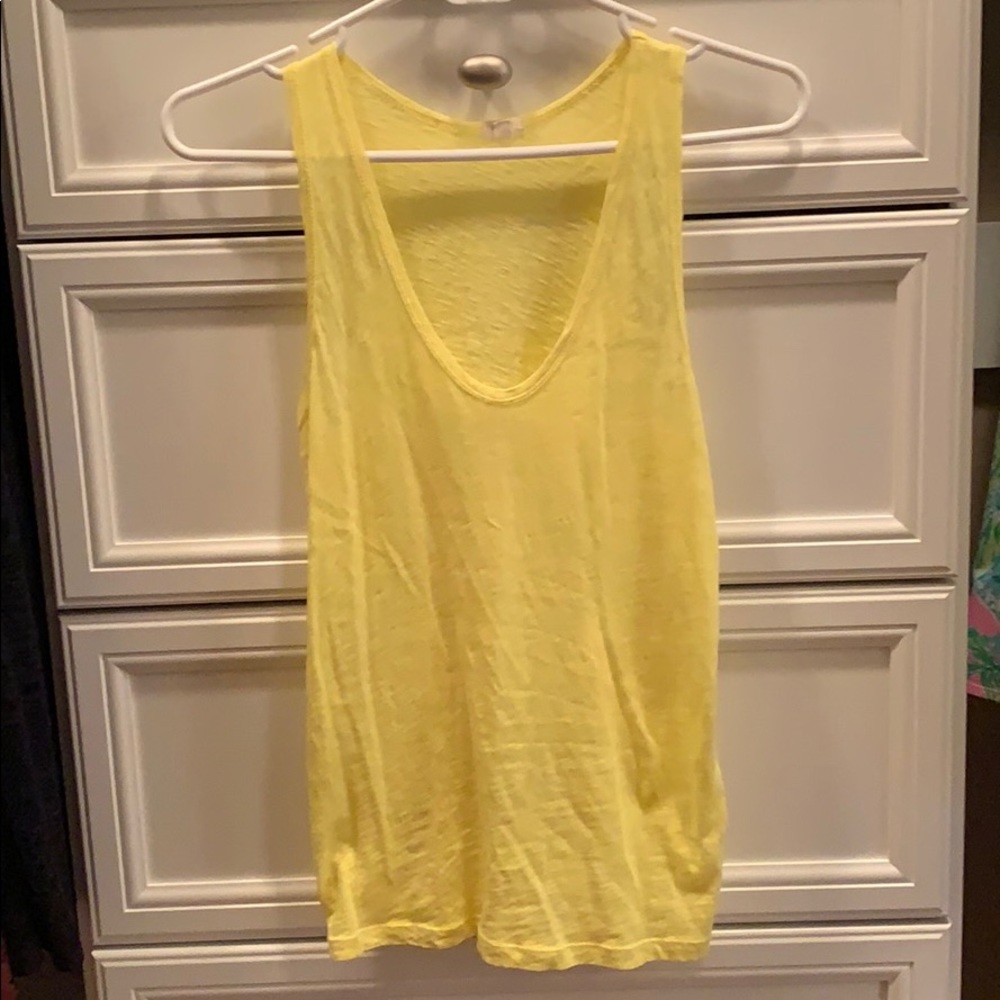 Yellow J. Crew tank top XXS